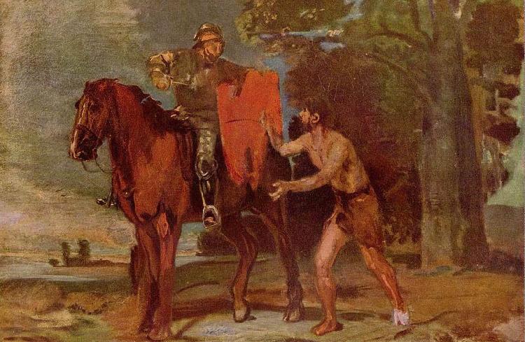 Hans von Marees Hl. Martin und der Bettler oil painting picture